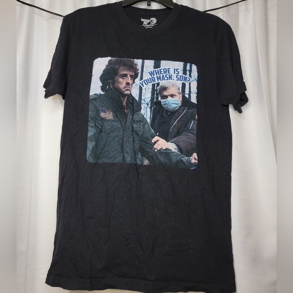 Black Rambo mask shirt